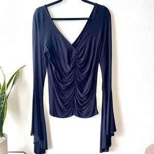 Black Bell Sleeve Shirt